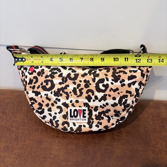 Brighton Love Leopard Swing Bag NWT Y2K Coquette Nylon Crossbody - Picture 7 of 8